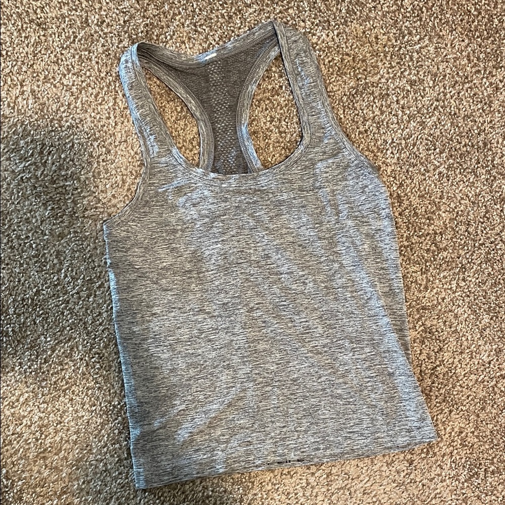 Gray Lululemon Racerback Tank Top Short